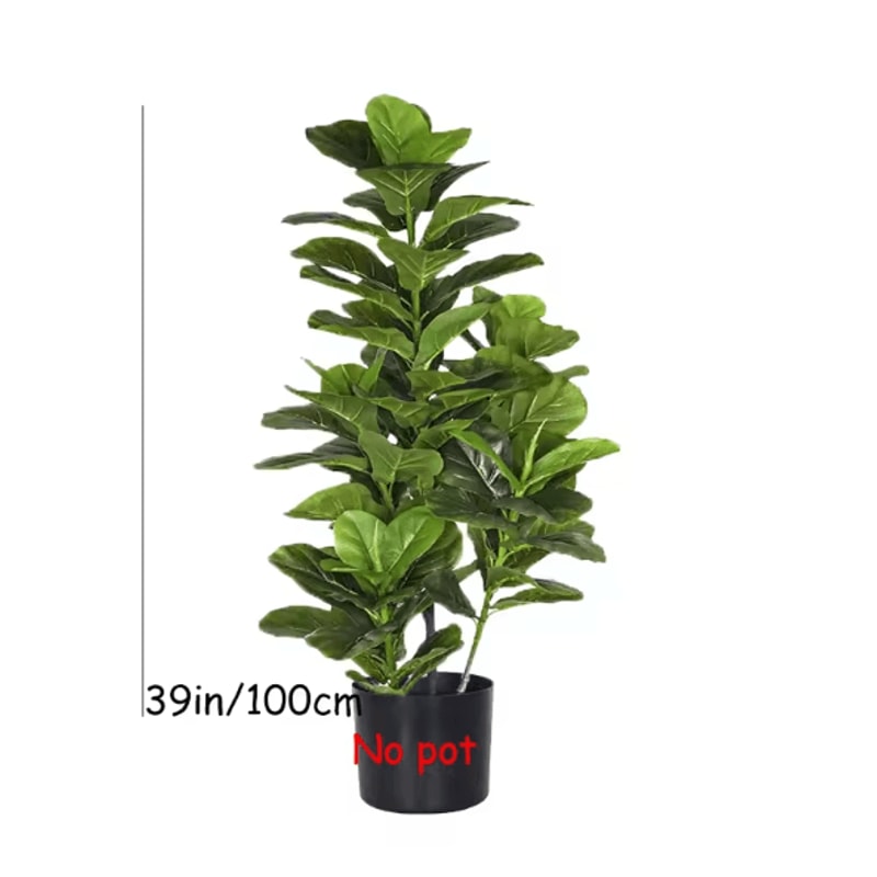 Artificial Fiddle Leaf Fig Tree Large Faux Ficus Lyrata Plant For Modern Home Office Decor 4