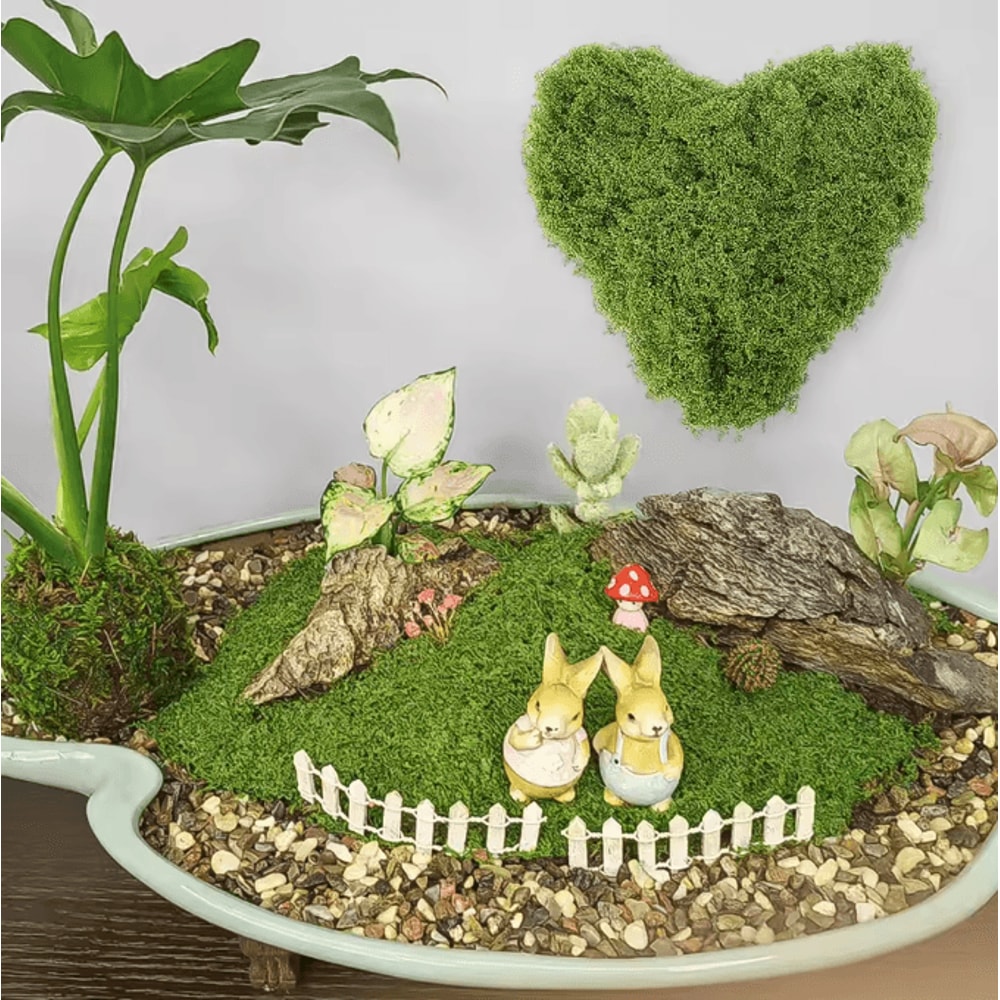 50030G Artificial Green Moss Mini Landscape Fake Grass For DIY Crafts Plant Decor Home Styling 3