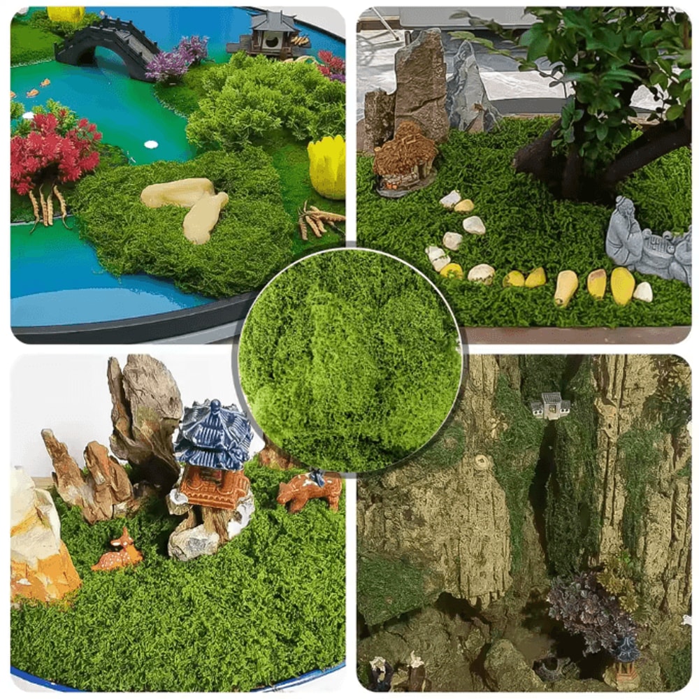 50030G Artificial Green Moss Mini Landscape Fake Grass For DIY Crafts Plant Decor Home Styling 4