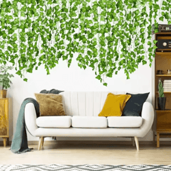 2m artificial ivy garland vine – lush green hanging plant decor for wall & home styling