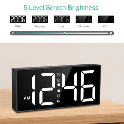 oria vibrating alarm clock with bed shaker – loud led digital clock for heavy sleepers & hearing impaired