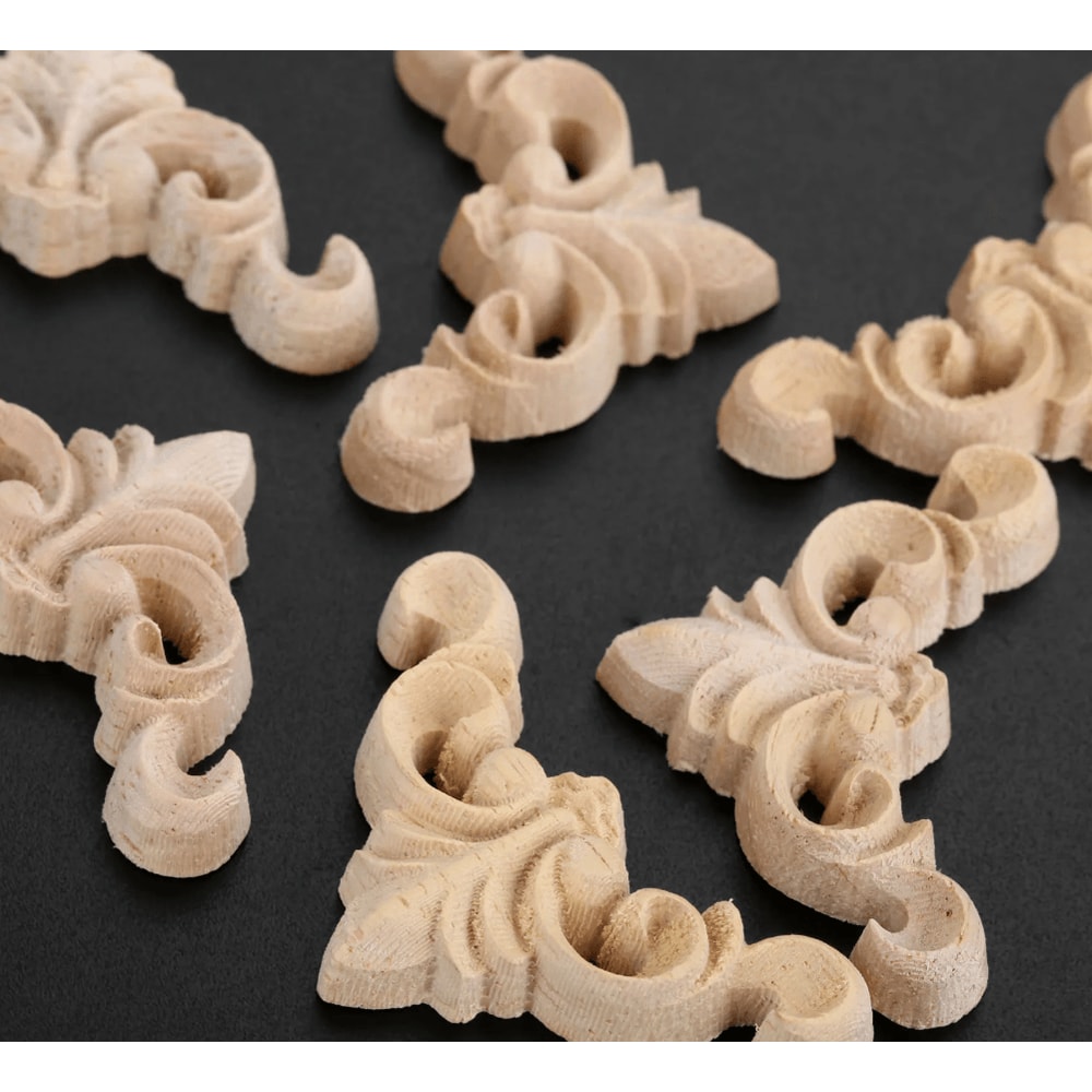 16PCS Wood Carved Applique Set Decorative Corner Onlays For Furniture Walls DIY Decor 5