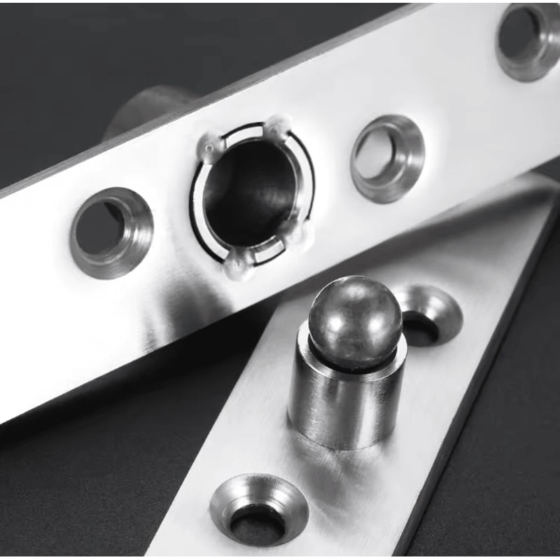 Hidden Door Pivot Hinge Set Stainless Steel Concealed Rotating Hinge For Modern Doors 5