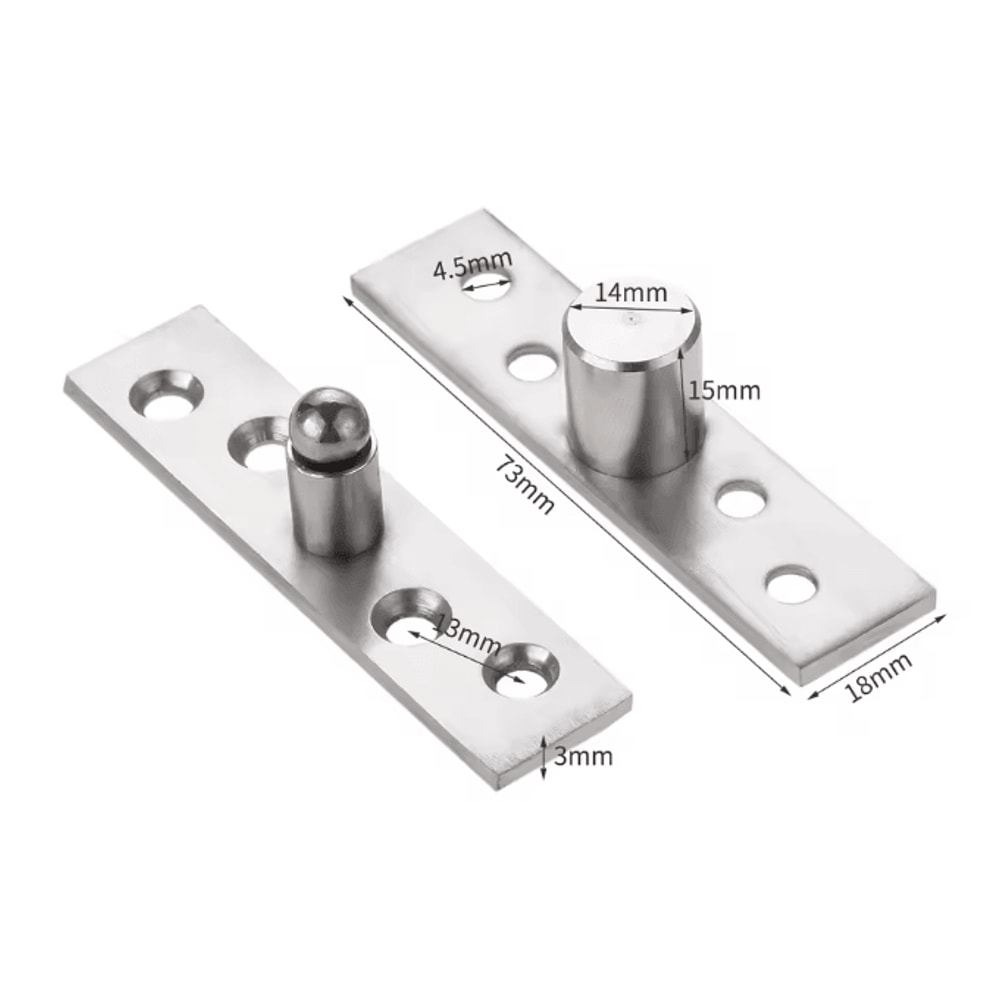 Hidden Door Pivot Hinge Set Stainless Steel Concealed Rotating Hinge For Modern Doors 6