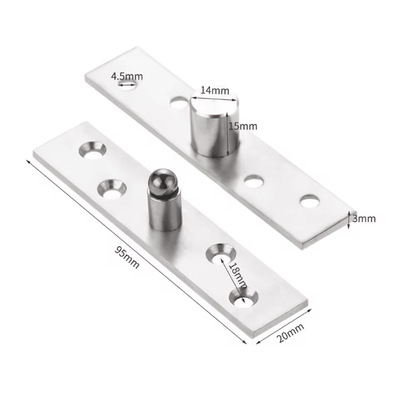 Hidden Door Pivot Hinge Set Stainless Steel Concealed Rotating Hinge For Modern Doors 7