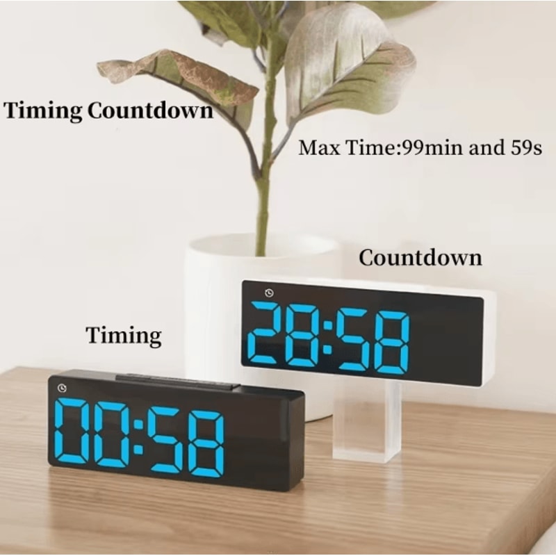 USB LED Digital Alarm Clock With Temperature Dual Alarm Modern Desk Clock With Auto Dimming Snoo 1