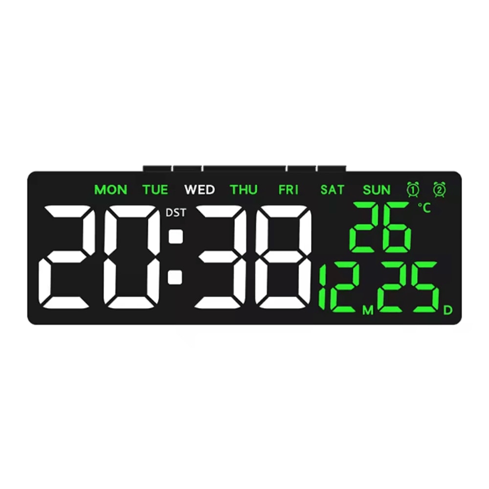 USB LED Digital Alarm Clock With Temperature Dual Alarm Modern Desk Clock With Auto Dimming Snoo 9