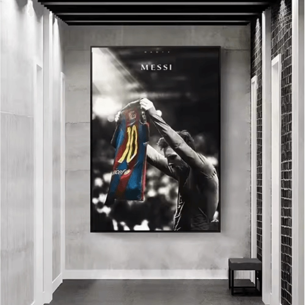 Lionel Messi Canvas Wall Art Poster Vintage Football Star Print For Living Room Fan Decor 0