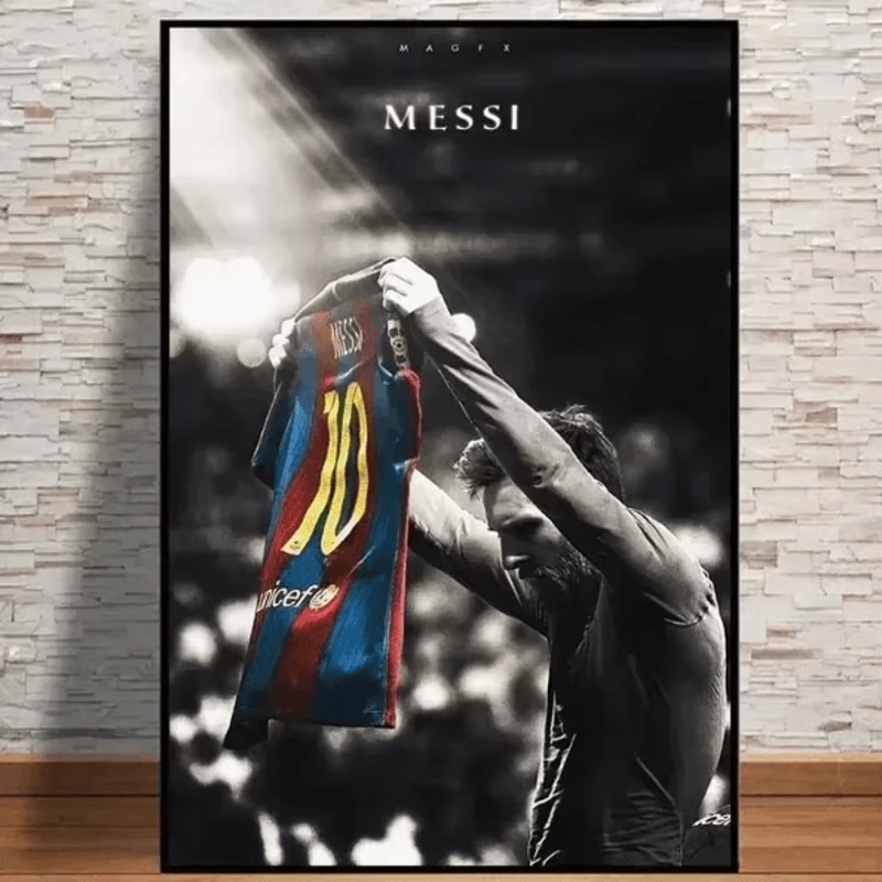 Lionel Messi Canvas Wall Art Poster Vintage Football Star Print For Living Room Fan Decor 1