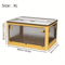 1 Piece Foldable Transparent Storage Box Organizer Large Capacity Plastic Clothes Storage Bin For 5