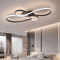 Modern Black LED Ceiling Chandelier Minimalist Ceiling Light Fixture For Living Room Bedroom Stud 1