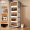 45Tier Foldable Storage Cabinet With Wheels HeavyDuty Stackable Organizer For Home Wardrobe 4