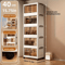 45Tier Foldable Storage Cabinet With Wheels HeavyDuty Stackable Organizer For Home Wardrobe 4