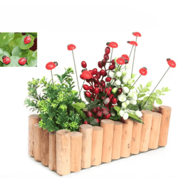 20pcs red wooden ladybug garden stakes – cute decorative plant stakes for outdoor yard & home decor