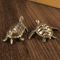 Vintage Copper Turtle Figurine Feng Shui Brass Tortoise Ornament For Desk Tea Pet Home Decor 0