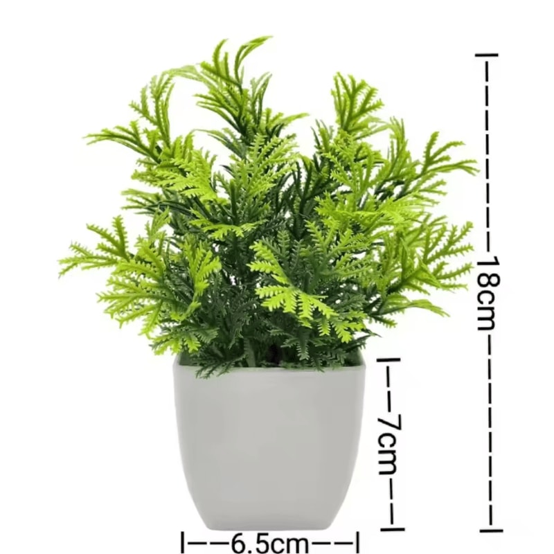 Mini Artificial Potted Plant Bonsai Decorative Fake Flower Tabletop Ornament For Home And Office De 6