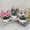 Artificial Butterfly Orchid Potted Plant Set Realistic Faux Flower Tabletop Decor For Home And Gift 1