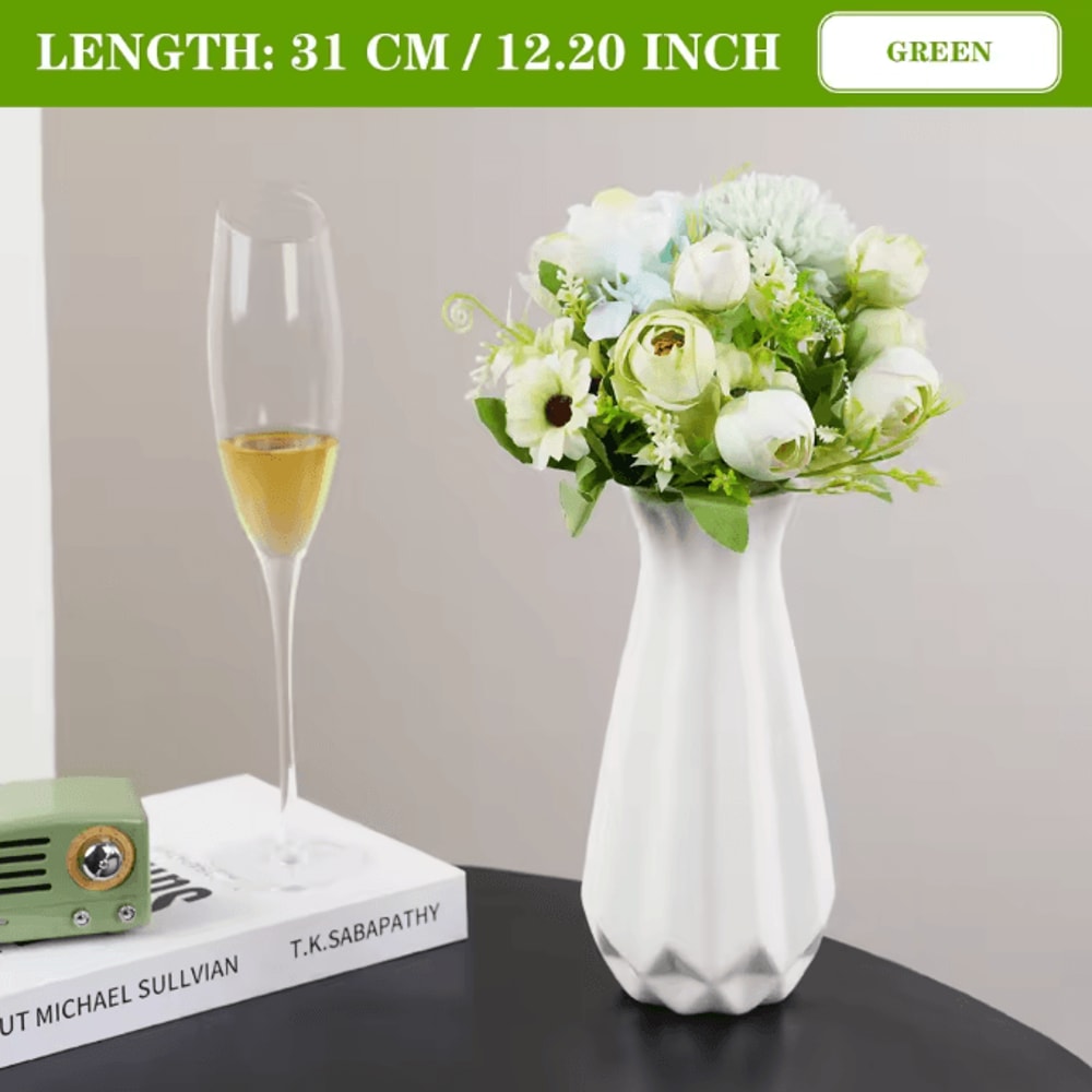 Artificial Dahlia Bouquet Realistic Faux Flower Arrangement For Valentines Day Home Table Decor 7