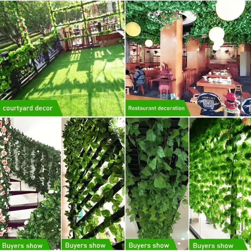 21M Artificial Ivy Garland Silk Hanging Vine Greenery Wall Decor For Home Wedding Party Garden Deco 2