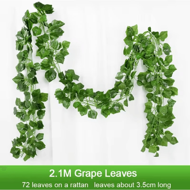 21M Artificial Ivy Garland Silk Hanging Vine Greenery Wall Decor For Home Wedding Party Garden Deco 6