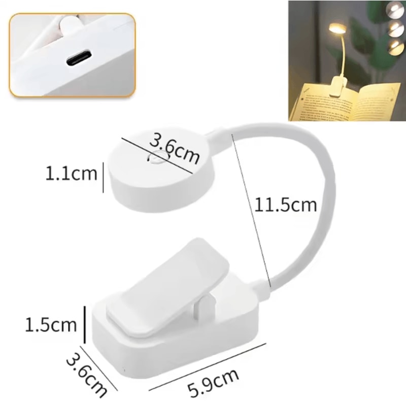 Foldable LED Desk Lamp Rechargeable Mini Table Light With Touch Dimming 3 Modes Eye Protection Stud 6