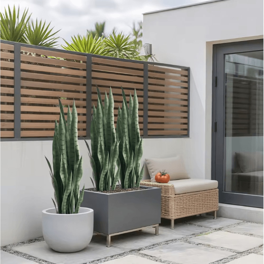 3FT Artificial Snake Plant 2Pack Realistic Faux Agave Potted Plant For Indoor Outdoor Home Office D 2