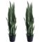 3FT Artificial Snake Plant 2Pack Realistic Faux Agave Potted Plant For Indoor Outdoor Home Office D 3