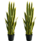 3FT Artificial Snake Plant 2Pack Realistic Faux Agave Potted Plant For Indoor Outdoor Home Office D 4
