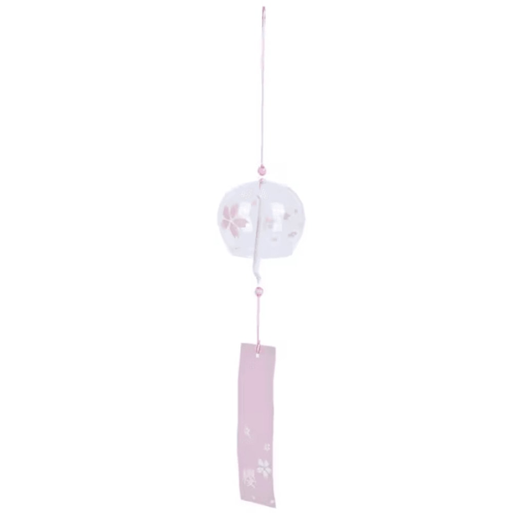 Japanese Sakura Wind Chime Glass Furin Bell Cherry Blossom Hanging Decor For Home Garden Balcony 5