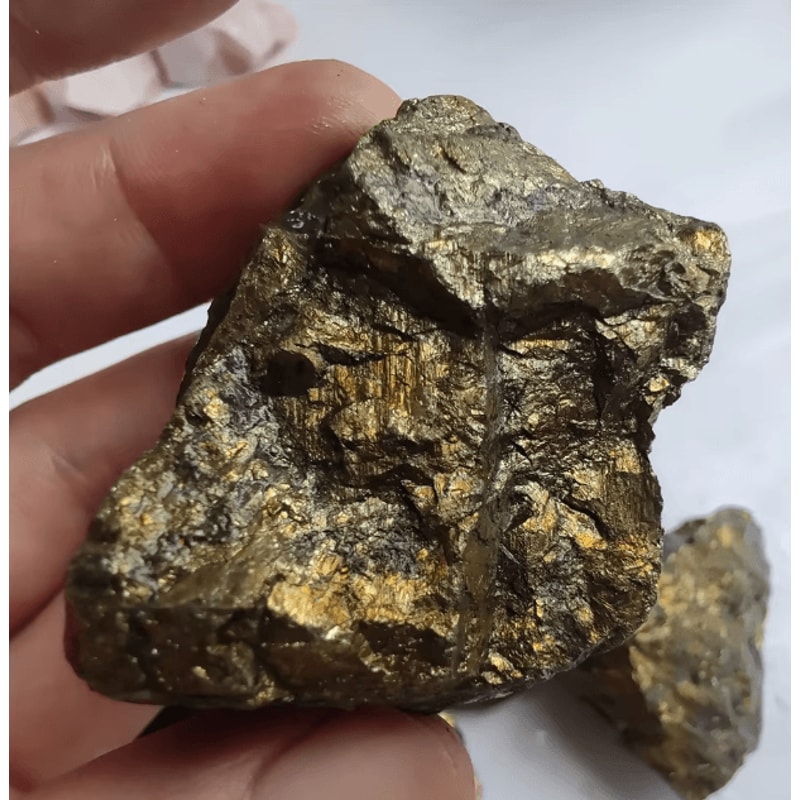 Chalcopyrite Crystal Specimen Natural Copper Ore Mineral Stone Raw Teaching Sample For Collection A 0