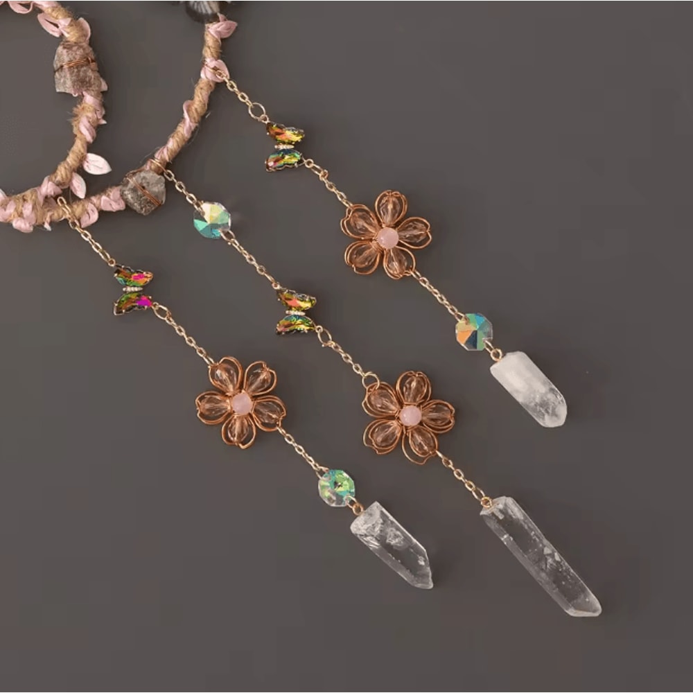 Crystal Suncatcher Wind Chime Dream Catcher Prism Rainbow Light Catcher Hanging Decor For Home Bedr 2