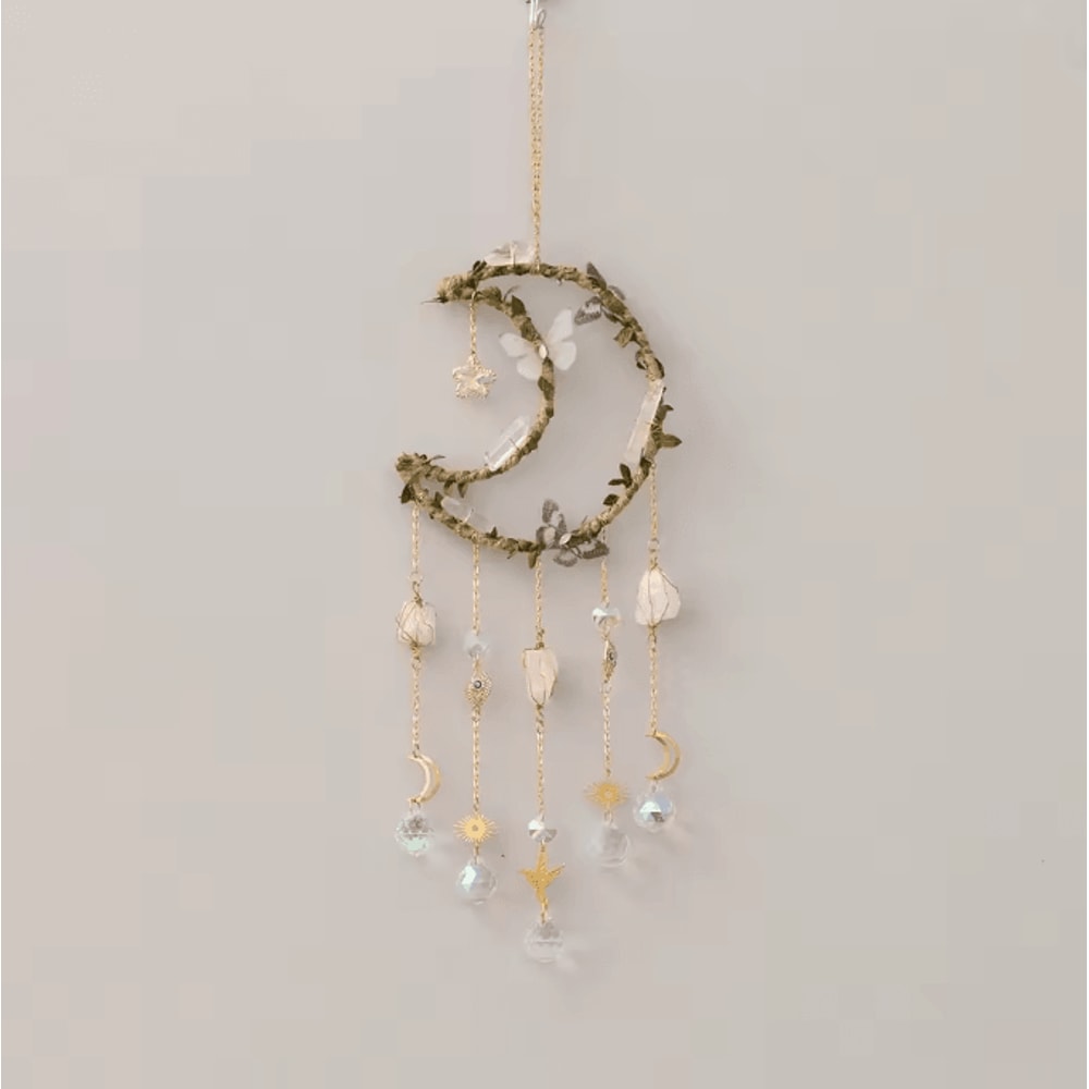 Crystal Suncatcher Wind Chime Dream Catcher Prism Rainbow Light Catcher Hanging Decor For Home Bedr 6