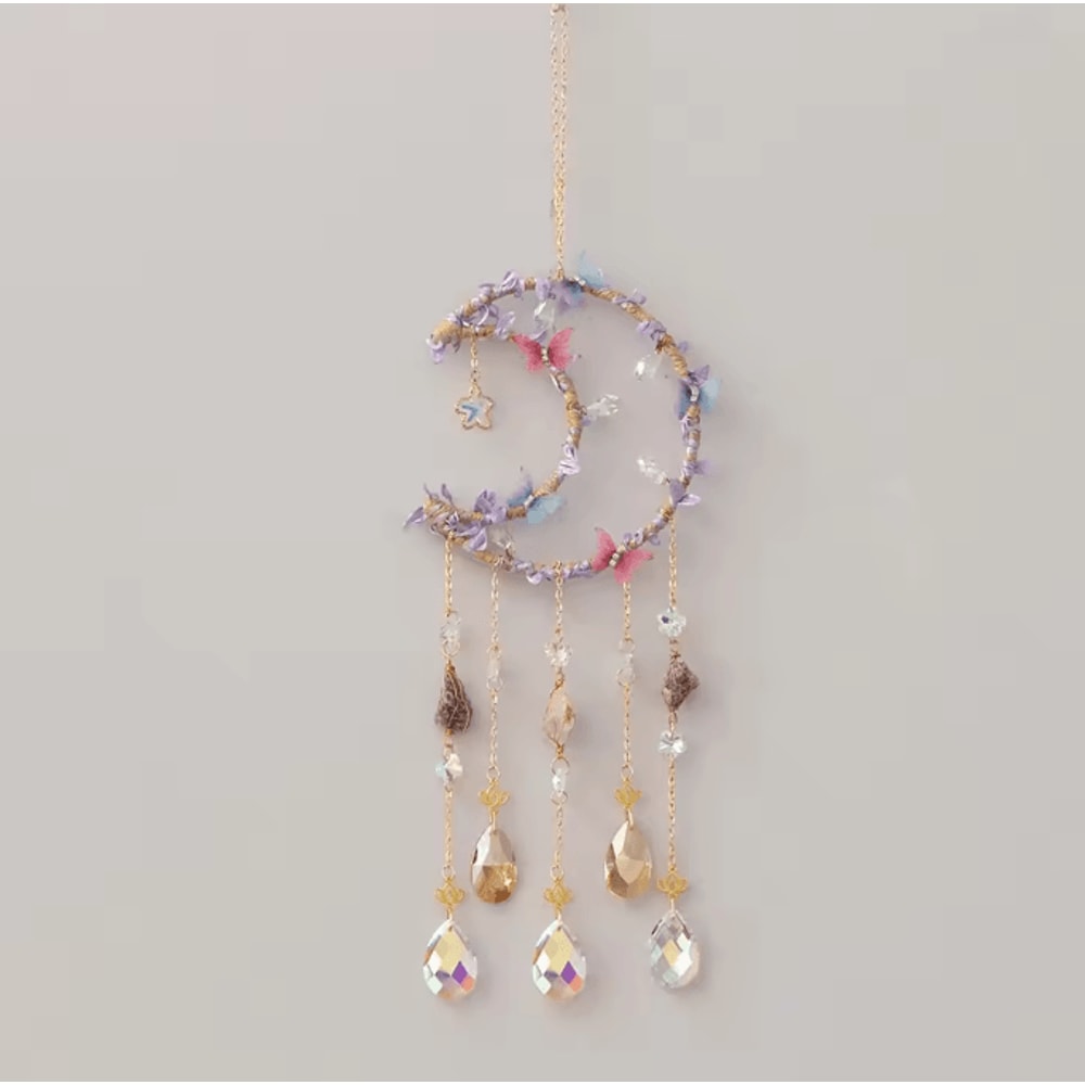 Crystal Suncatcher Wind Chime Dream Catcher Prism Rainbow Light Catcher Hanging Decor For Home Bedr 7