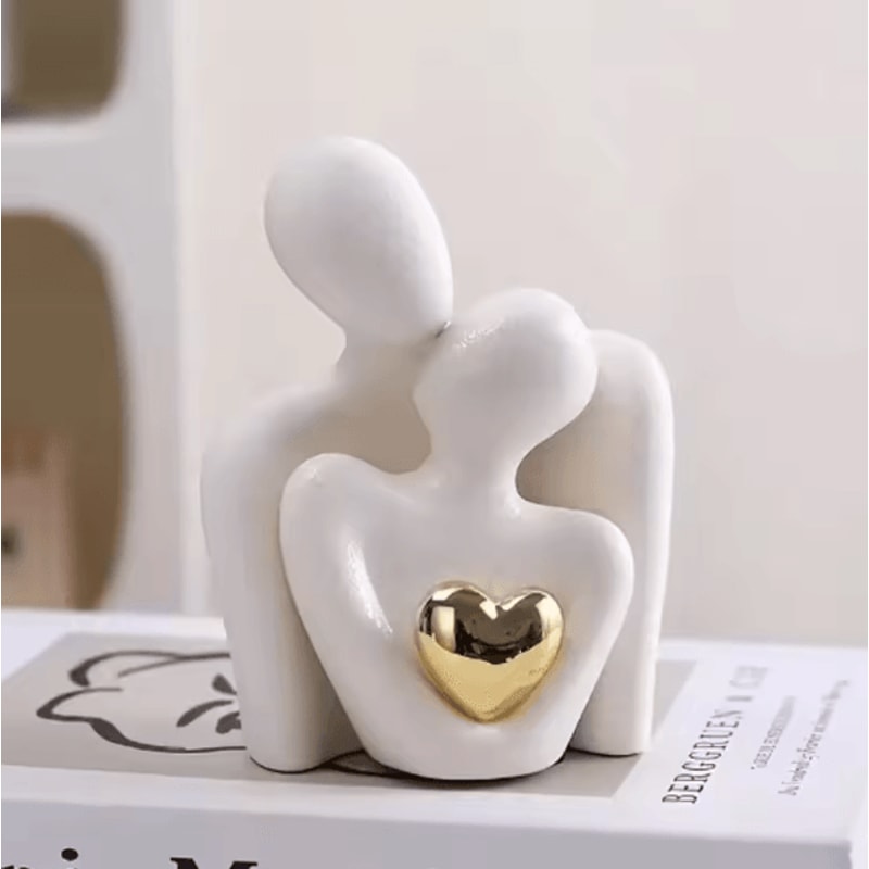 Romantic Couple Embrace Statue Love Figurine Decorative Ornament For Bedroom Home And Valentines Gi 1
