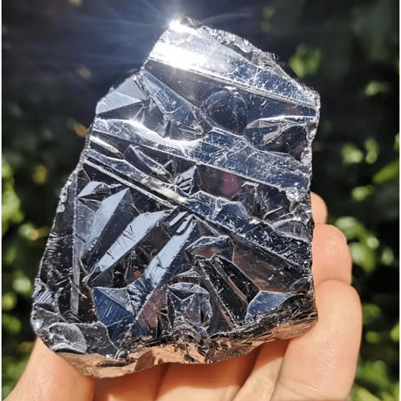 Terahertz Stone Rough Metallic Mineral Crystal Specimen For Healing Decor And Collection 0