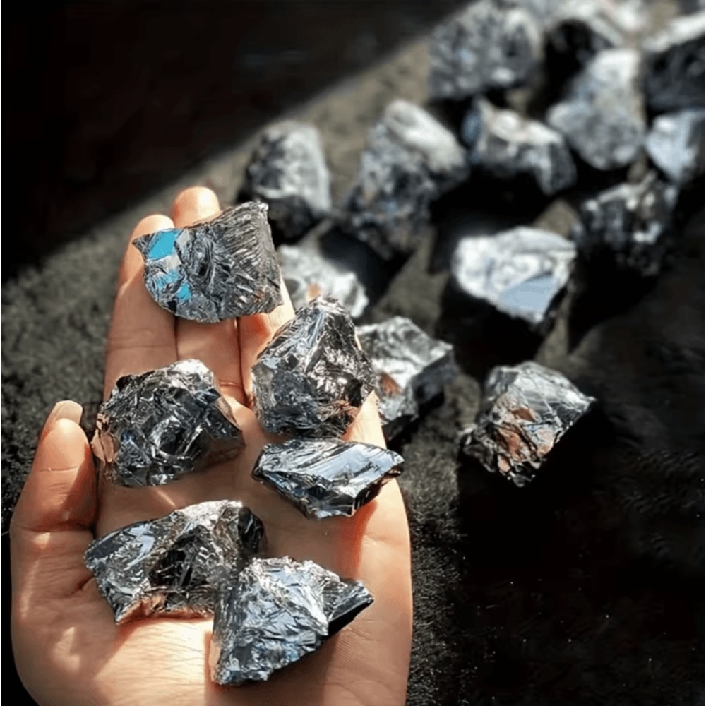 Terahertz Stone Rough Metallic Mineral Crystal Specimen For Healing Decor And Collection 4