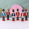 Mini Nutcracker Ornaments Set Cartoon Soldier Figurines Christmas Desktop Decor Holiday Gift 1