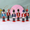 Mini Nutcracker Ornaments Set Cartoon Soldier Figurines Christmas Desktop Decor Holiday Gift 1