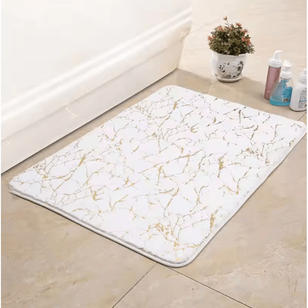 Modern Non Slip Bath Mat Washable Rectangle Floor Rug Soft Absorbent Bathroom Doormat For Bedroom L 1