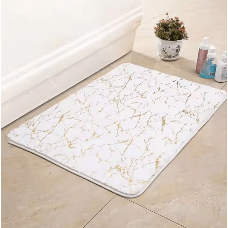Modern Non Slip Bath Mat Washable Rectangle Floor Rug Soft Absorbent Bathroom Doormat For Bedroom L 1