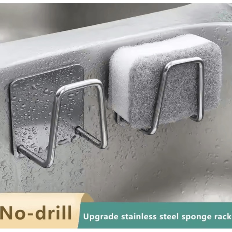 Stainless Steel Adhesive Wall Hooks No Drill Bathroom Towel Hooks Heavy Duty Waterproof Hanging Hoo 0