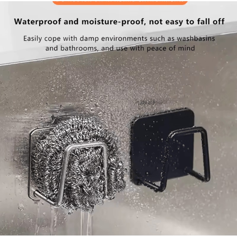 Stainless Steel Adhesive Wall Hooks No Drill Bathroom Towel Hooks Heavy Duty Waterproof Hanging Hoo 2