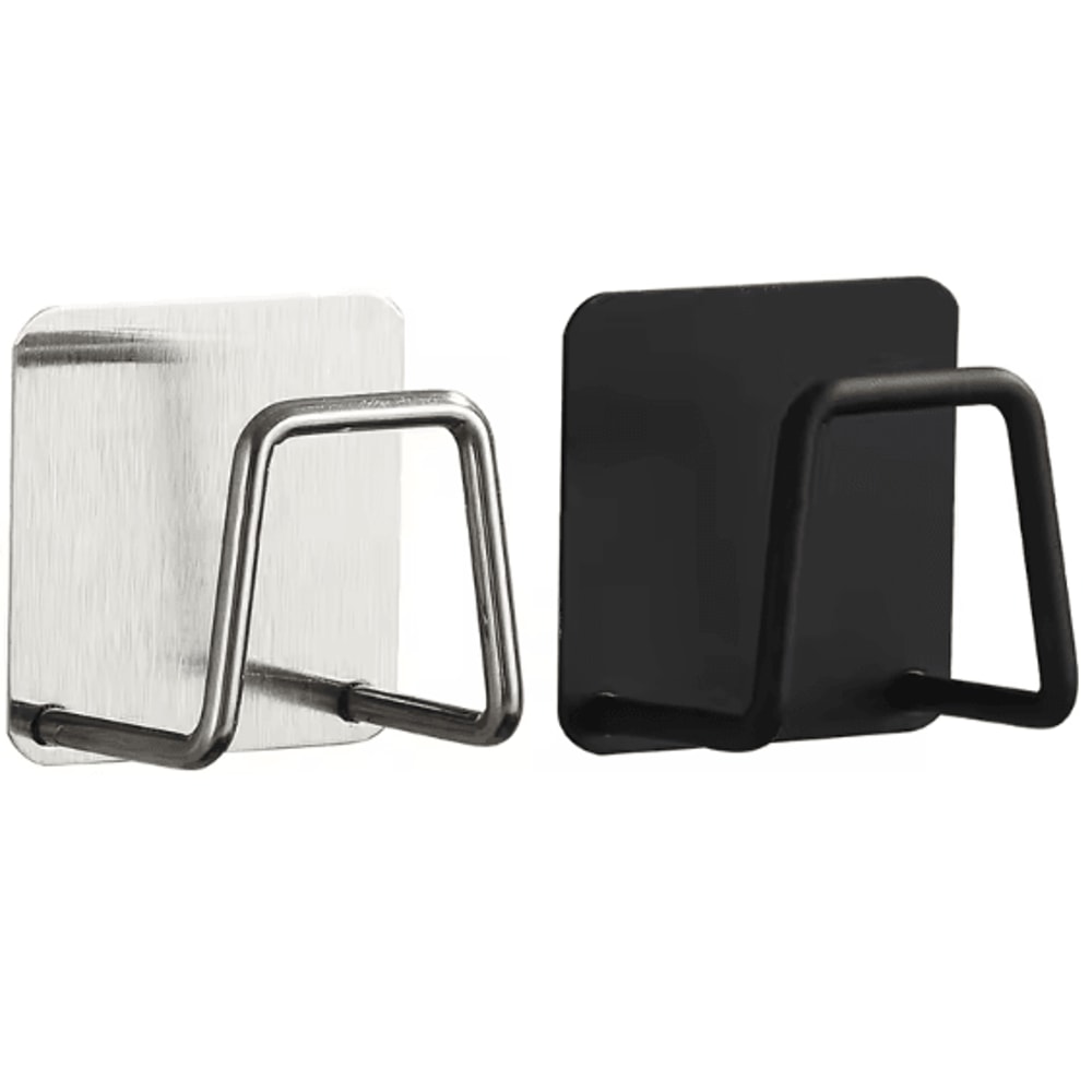 Stainless Steel Adhesive Wall Hooks No Drill Bathroom Towel Hooks Heavy Duty Waterproof Hanging Hoo 4