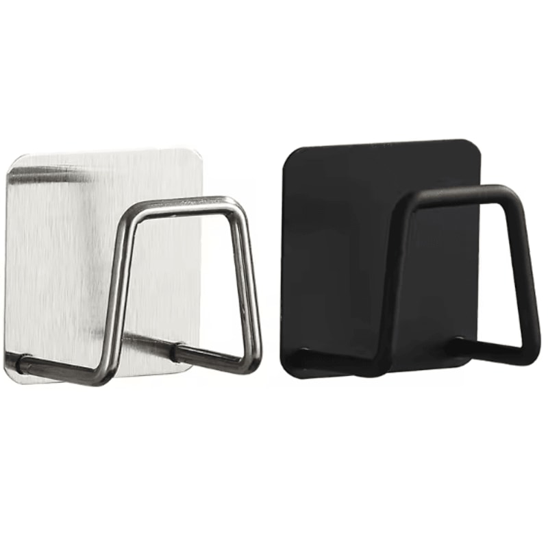 Stainless Steel Adhesive Wall Hooks No Drill Bathroom Towel Hooks Heavy Duty Waterproof Hanging Hoo 4