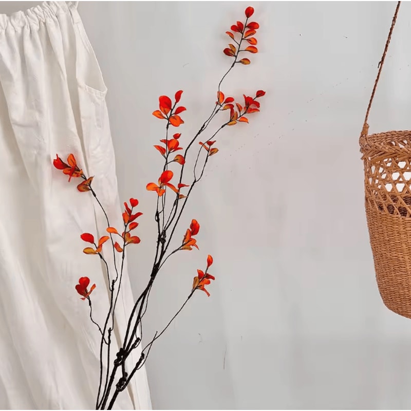 Artificial Autumn Branches Chinese Style Faux Plant Elegant Vase Display Decor For Home Hotel Styli 3