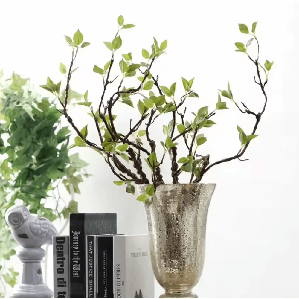 Artificial Green Leaf Foam Branch Faux Plant Decorative Stem For Vase Arrangement Home Decor 1