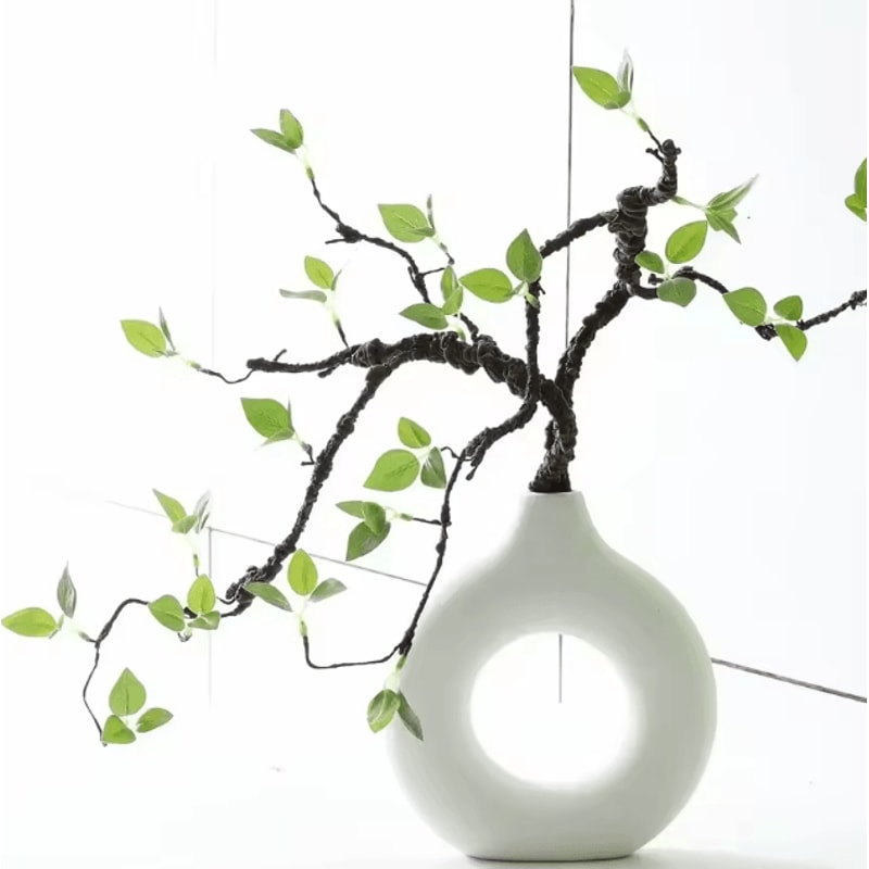 Artificial Green Leaf Foam Branch Faux Plant Decorative Stem For Vase Arrangement Home Decor 2