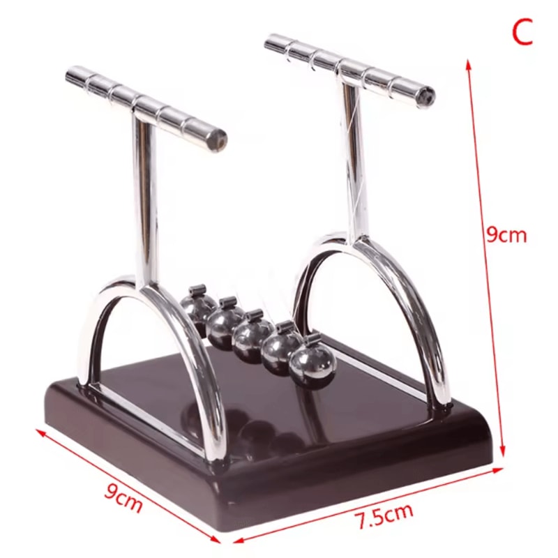 MotionZen Newtons Cradle Desk Toy Metal Pendulum Balance Ball Physics Kinetic Energy Display For Of 5