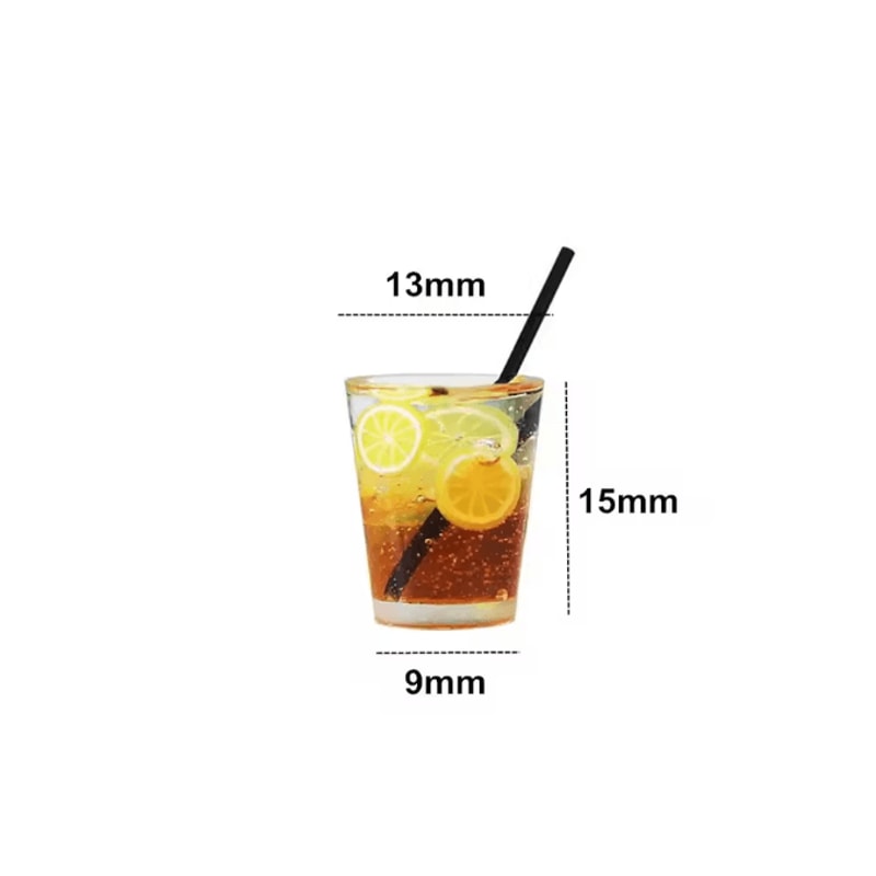 MiniMix Dollhouse Cocktail Drinks Set Scale Miniature Bar Accessories For Realistic Dollhouse Decor 3