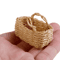 MiniHarvest Dollhouse Rattan Basket Handwoven Miniature Food Storage Decor For Realistic Scenes 0
